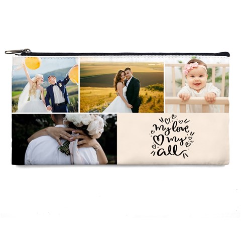 Personalized Collage Photo Pencil Case By Katy Front