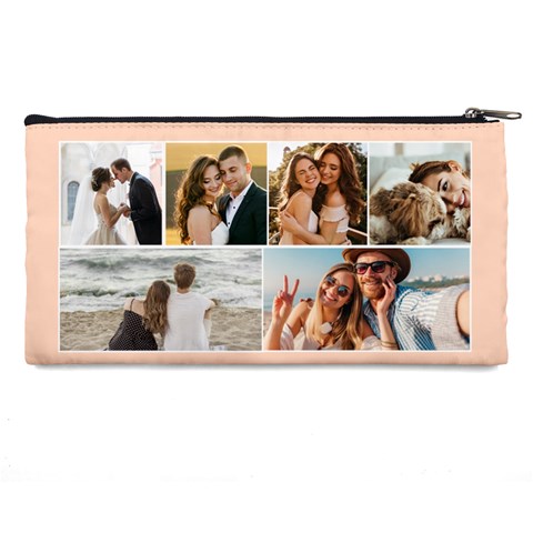 Personalized Collage Diamond Photo Pencil Case By Katy Back
