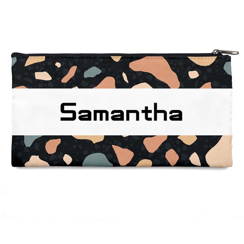 Personalized Stone Pattern Name Pencil Case By Katy Back