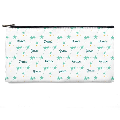 Personalized Star Pattern Name Pencil Case By Katy Front