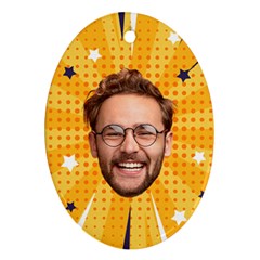 Personalized FaceCut Photo Oval Ornament (Two Sides)