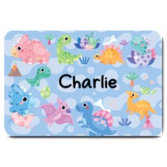 Personalized Dinosaur Ilustration Color Name Any Text Large Doormat