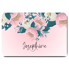 Personalized Name Any Text Floral Doormat