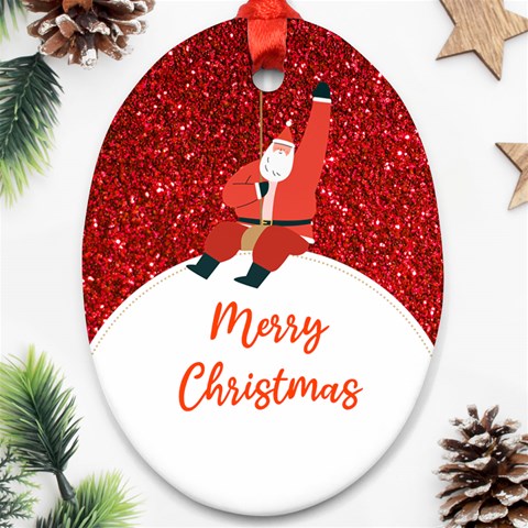 Personalized Snow Name Any Text Oval Ornament (two Sides) By Katy Front