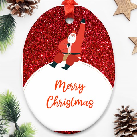Personalized Snow Name Any Text Oval Ornament (two Sides) By Katy Back