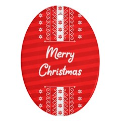 Personalized Xmas Lace Name Any Text Oval Ornament (Two Sides)