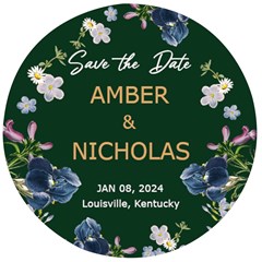 Personalized Married Save Th Date Floral Name Any Text Wooden Bottle Opener