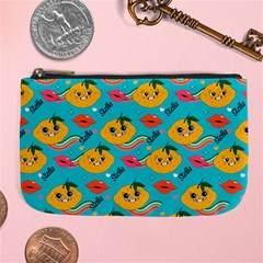 Personalized Lemon Kisses Name Any Text Large Coin Purse