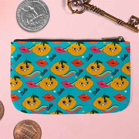 Personalized Lemon Kisses Name Any Text Large Coin Purse By Joe Back