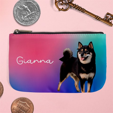 Personalized Pet Photo Name Large Coin Purse By Joe Front