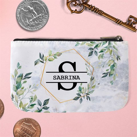 Personalized Initial Name Large Coin Purse By Joe Back