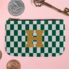 Personalized Checkered Initial Large Coin Purse