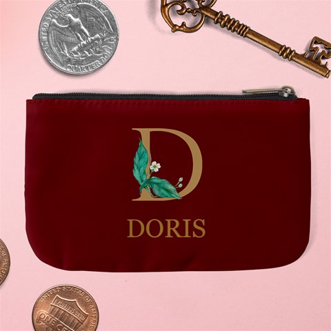 Personalized Initial Name Large Coin Purse By Joe Back