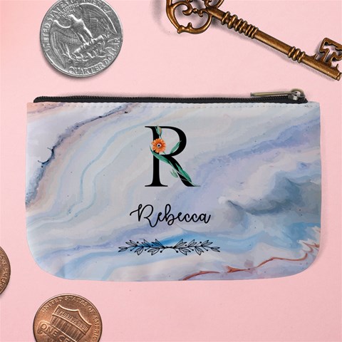 Personalized Initial Name Large Coin Purse By Joe Back