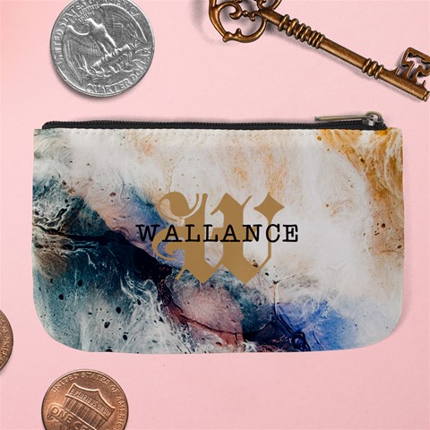 Personalized Initial Name Marble Name Large Coin Purse By Joe Back