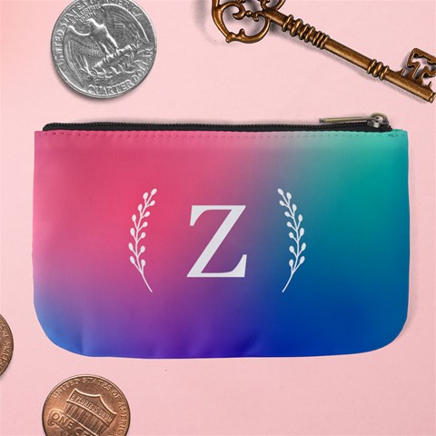 Personalized Initial Name Large Coin Purse By Joe Back