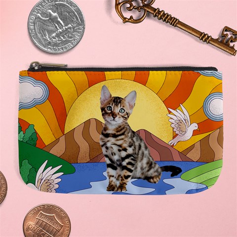 Personalized Sychedelic Pet Photo Large Coin Purse By Joe Front