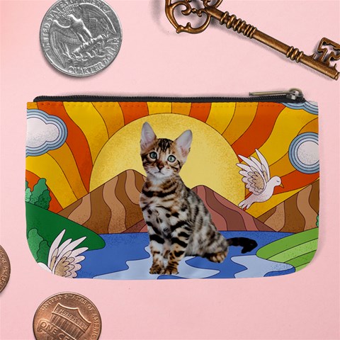 Personalized Sychedelic Pet Photo Large Coin Purse By Joe Back