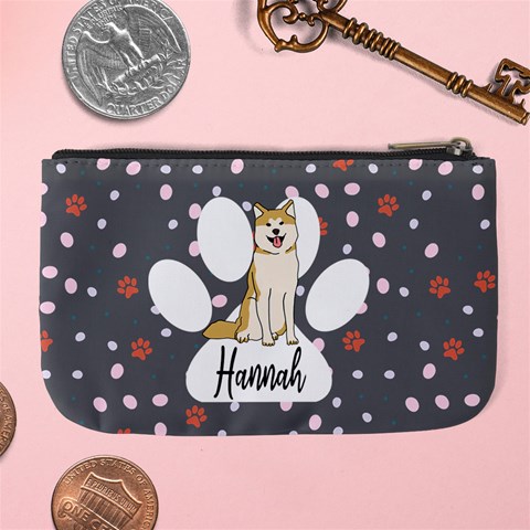 Personalized Pet Illustration Large Coin Purse By Joe Back