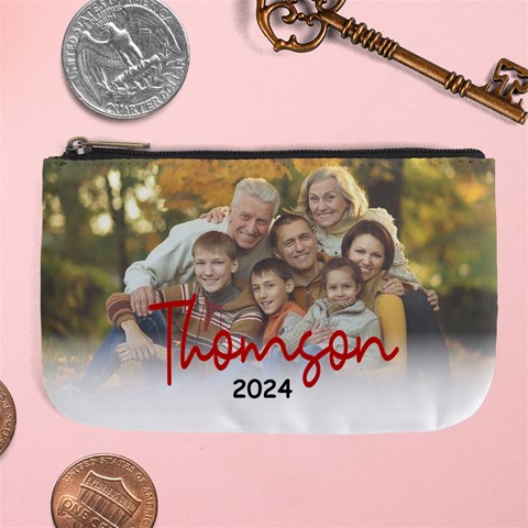 Personalized Photo Family Name Any Text Large Coin Purse By Joe Front