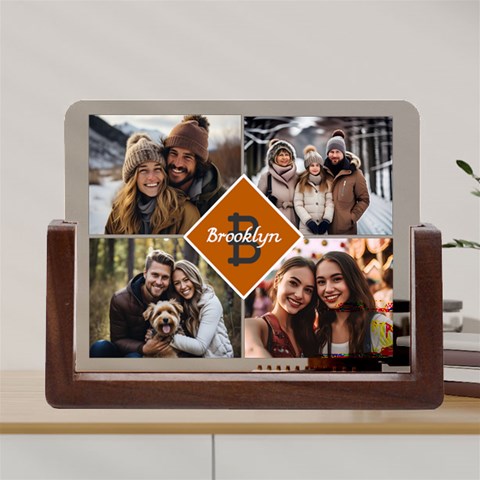 Personalized Initial Name Any Text Photo Acrylic Uv Print 8  Tabletop Frame By Joe Front