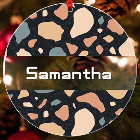 Personalized Name Stone Uv Print Acrylic Ornament Round By Katy Front