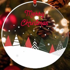 Personalized Name Xmas Tree UV Print Acrylic Ornament Round
