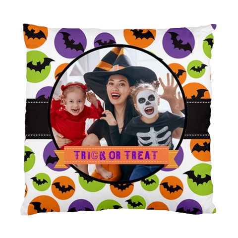Personalized Photo Bat Dot Pattern Standard Cushion Case By Katy Front