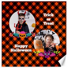 Personalized Photo Halloween Checked Pattern Canvas - Canvas 20  x 20 