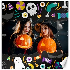Personalized Photo Halloween Pattern Canvas - Canvas 20  x 20 