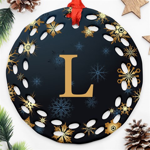 Personalized Merry Christmas Name Any Text Round Filigree Ornament By Joe Front