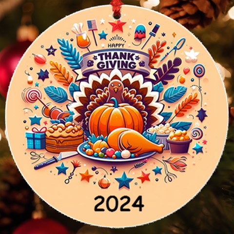 Personalized Thanksgiving Year Round Ornament By Joe Front