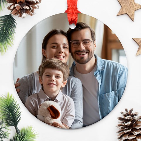 Personalized Thanksgiving Year Photo Round Ornament By Joe Back