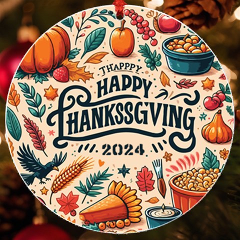 Personalized Thanksgiving Year Round Ornament By Joe Front