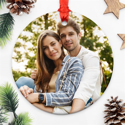 Personalized Thanksgiving Year Photo Round Ornament By Joe Back