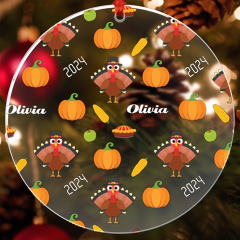 Personalized Thanksgiving Any Text Year Round Ornament By Joe Front
