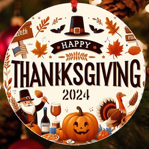 Personalized Thanksgiving Year Round Ornament By Joe Front