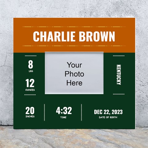 Personalized New Born Baby Wall Photo Frame By Joe Front