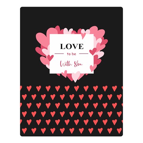 Personalized Any Text Photo Two Color Valentine s Day Two Sides Premium Plush Fleece Blanket By Katy 80 x60  Blanket Front