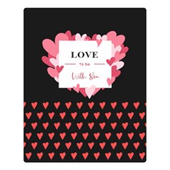 Personalized Any Text Photo Two Color Valentine s Day Two Sides Premium Plush Fleece Blanket - Two Sides Premium Plush Fleece Blanket (Large)