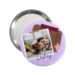 Personalized Photo Any Text Polaroid Style Handbag Mirror - 2.25  Handbag Mirror