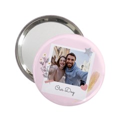 Personalized Photo Any Text Polaroid Style Handbag Mirror - 2.25  Handbag Mirror