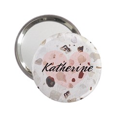 Personalized Name Any Text Stone Pattern Handbag Mirror - 2.25  Handbag Mirror