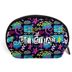 Personalized Hand Drawn Graffiti Name Any Text - Accessory Pouch (Large)