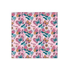 Personalized Butterfly Pattern Name Any Text - Satin Bandana Scarf 22  x 22 