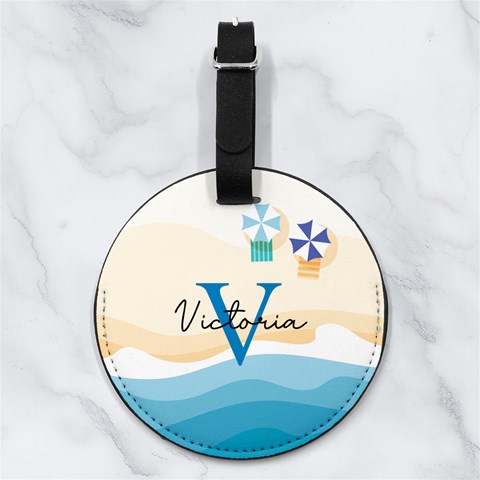 Custom Initial Name Beach By Katy Front