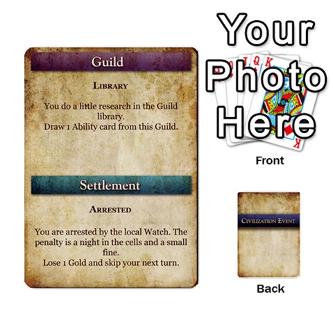King Prophecy Civilization Events Deck By Midaga Front - SpadeK