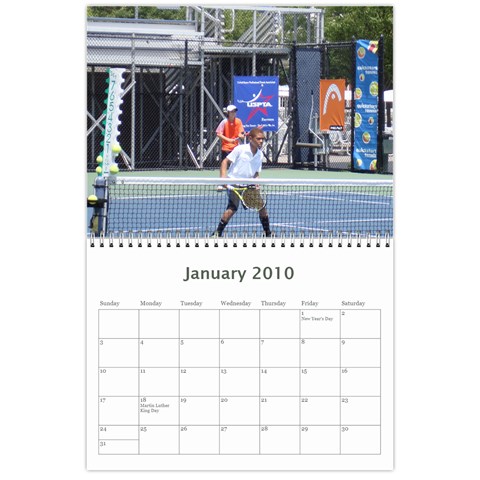 Nat Tennis Center Calendar By Cyril Gittens Jan 2010