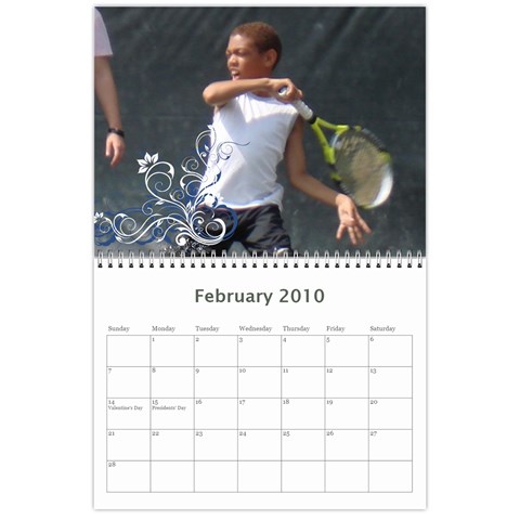 Nat Tennis Center Calendar By Cyril Gittens Feb 2010