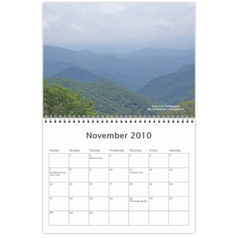 2010 Smoky Mountain Calendar By Kevin Newcomb Nov 2010